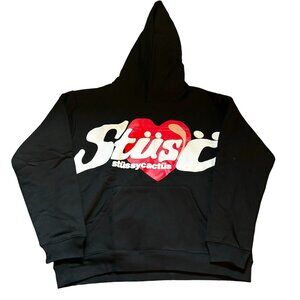 Stussy x Cactus Plant Flea Market Heart Hoodie 'Black'